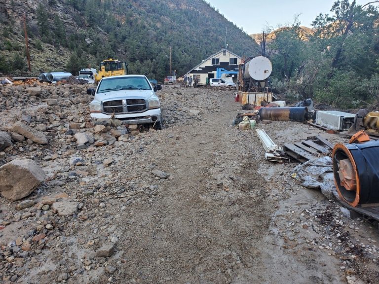 Scene of the flash floods that struck in Emery County, Utah, 01 to 02 August 2021.