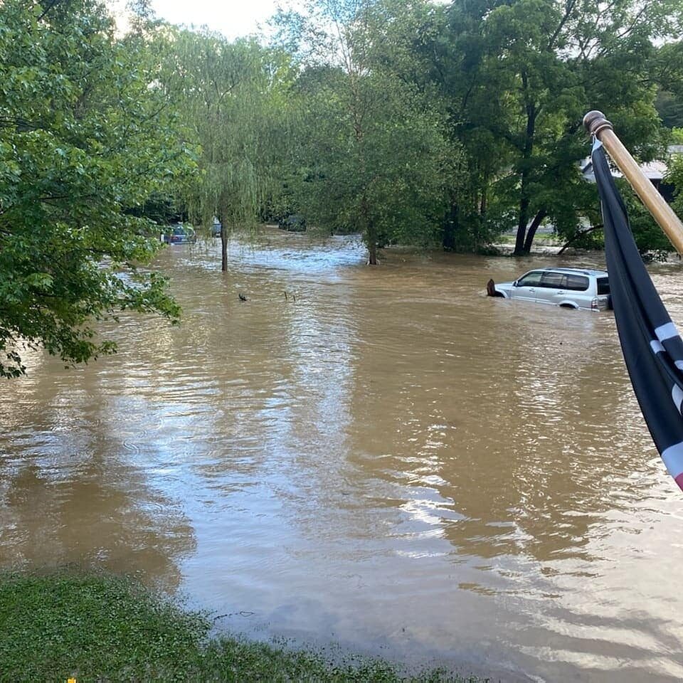 Floods in North Canton, North Carolina, USA, August 2021.