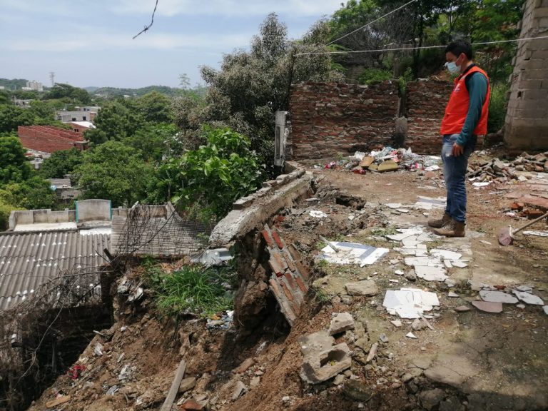 Hundreds of homes were damaged or destroyed after heavy rain and floods in Santa Marta, Magdalena, Colombia.