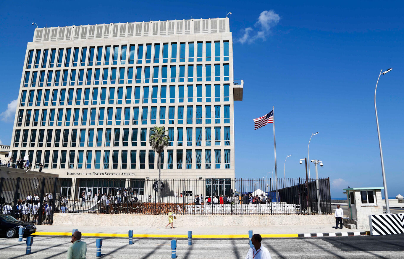 The US embassy in Havana, Cuba