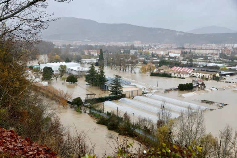 Floods in Pamplona, Spain, 10 December 2021.