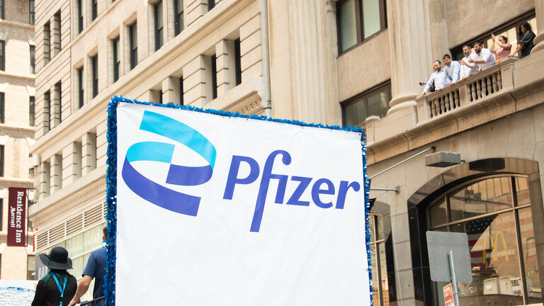 pfizer street sign