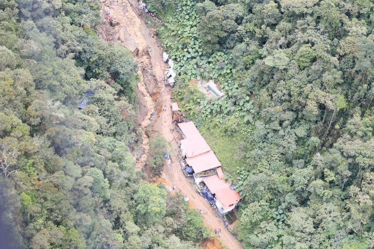 Landslide in Abriaquí, Antioquia Colombia