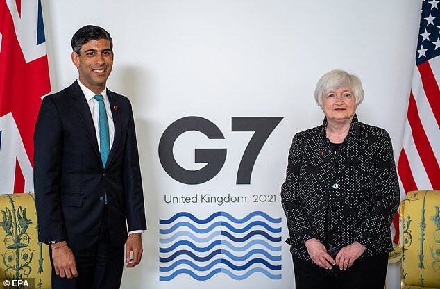 rishi sunak janet yellen g7 g20