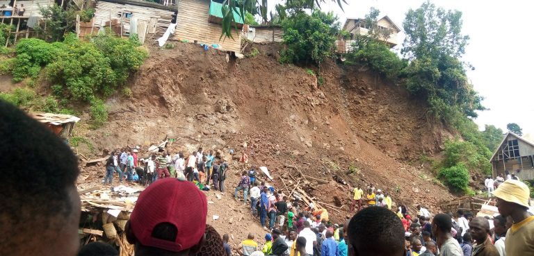 Landslide in Bukavu, South Kivu Province, DR Congo 26 April 2022.