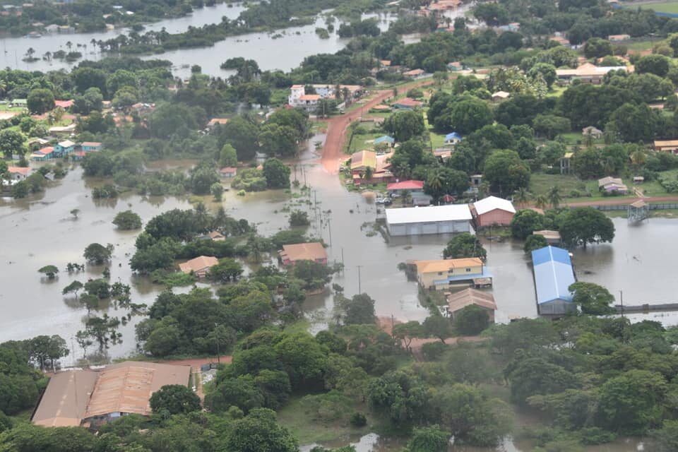 Floods in Region 9, Upper Takutu-Upper Essequibo, Guyana, May 2022.