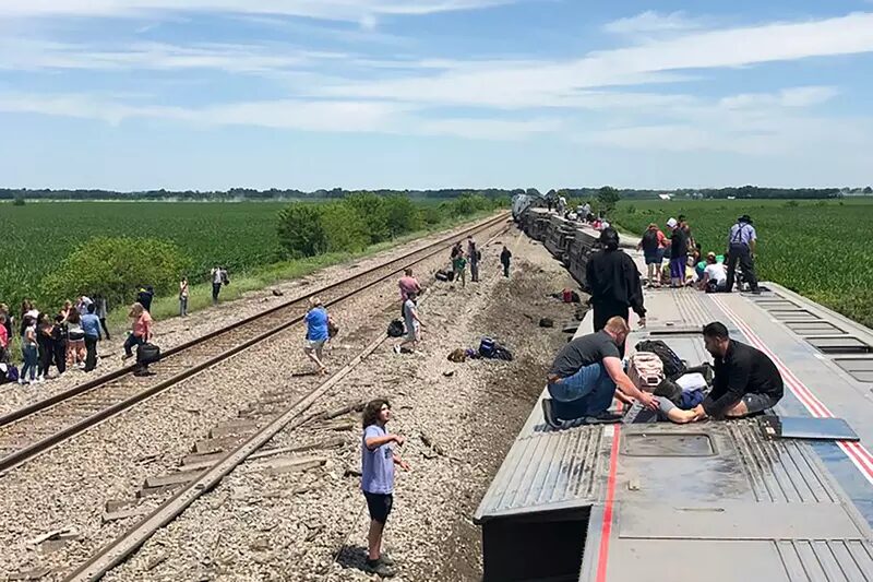 50 people were hospitalized after the Amtrak’s  derailment
