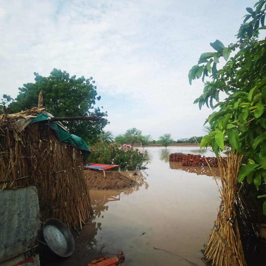 Flood damages in Sennar State, Sudan,