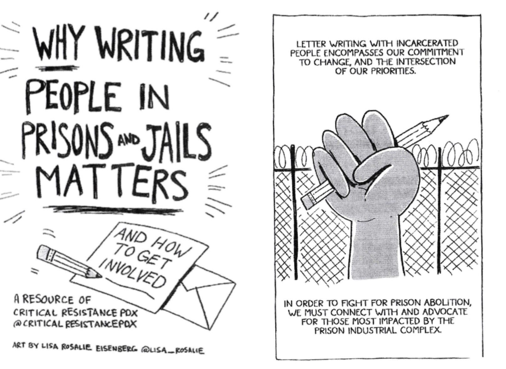 writing people in jail