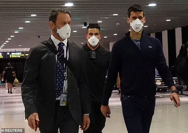 Novak Djokovic in Australia, January 2022