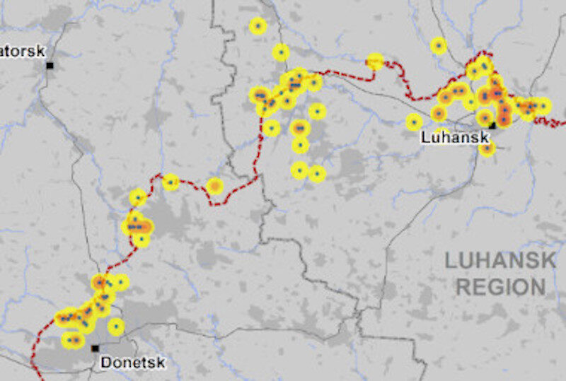 Luhansk region map