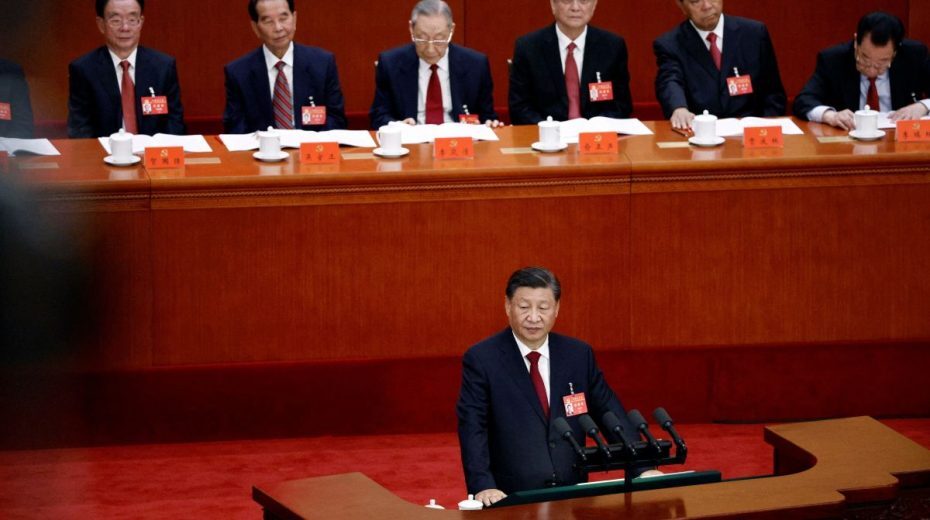 Xi addressing the CCP