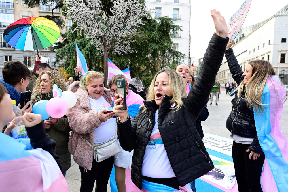 Click to enlarge Transgender rights activists