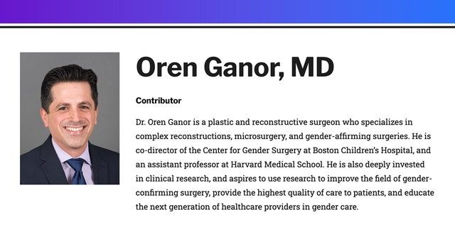 Oren Ganor is a plastic surgeon boston children's hospital gender surgery