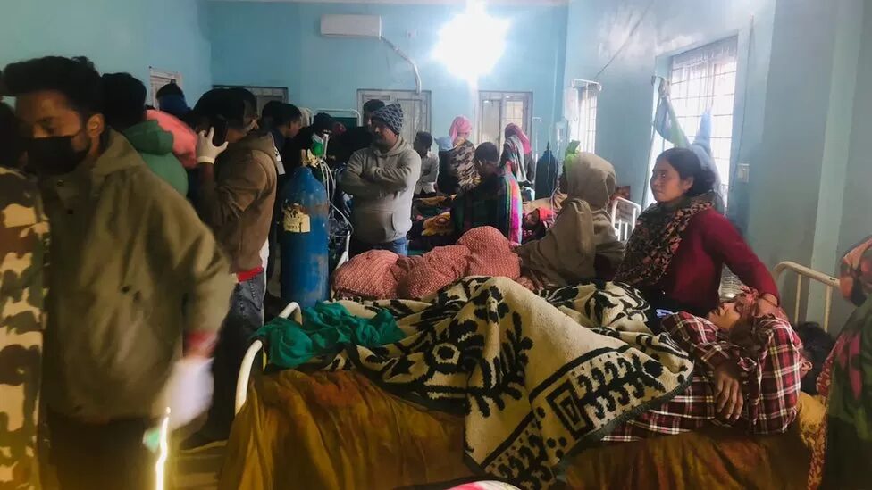 Hospitals are packed with injured people in Aathbiskot municipality, Rukum West district