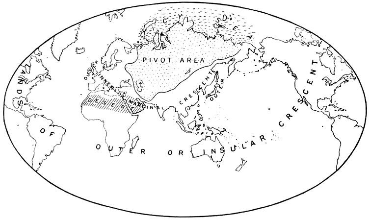 Mackinder’s geopolitical map