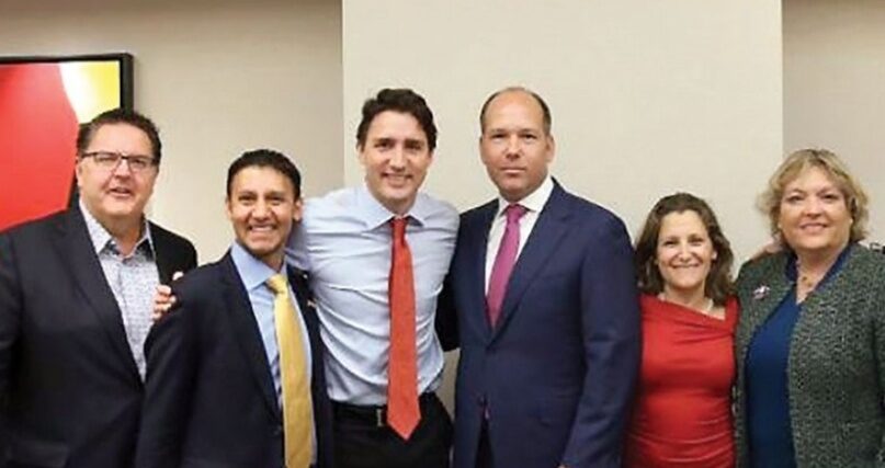 Trudeau with Ukrainian Canadians