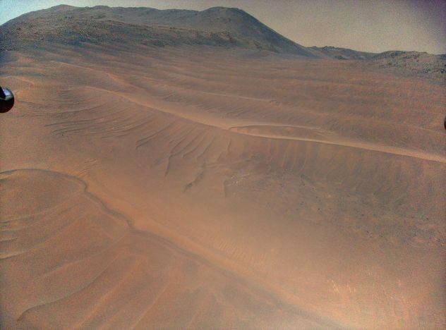 ingenuity mars helicopter view sand dunes