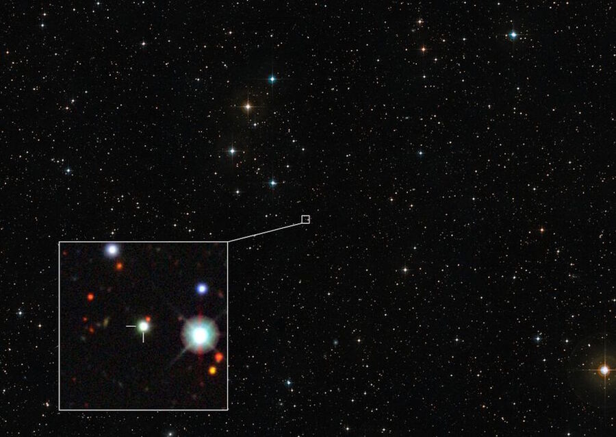 quasar J0529-4351 brightest object universe