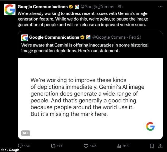 google apology woke gemini artificial intelligence