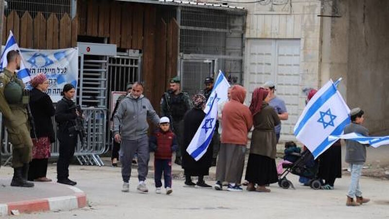 illegal settlers hebron israel protest