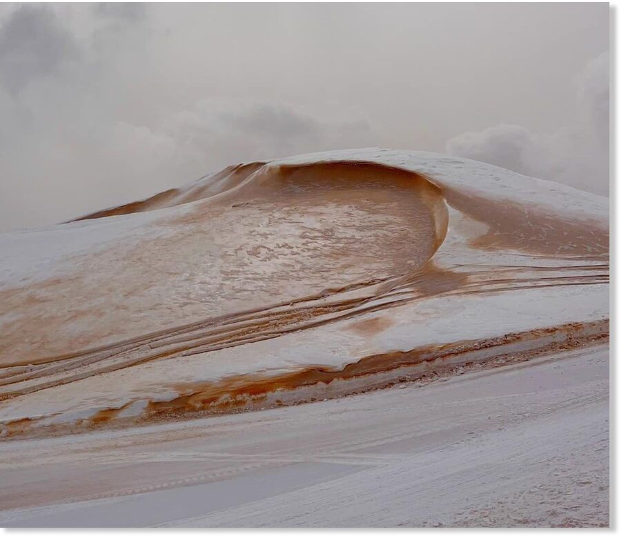 he Engadin Valley in Switzerland received a lot of Sahara sand in the storm on Easter weekend.