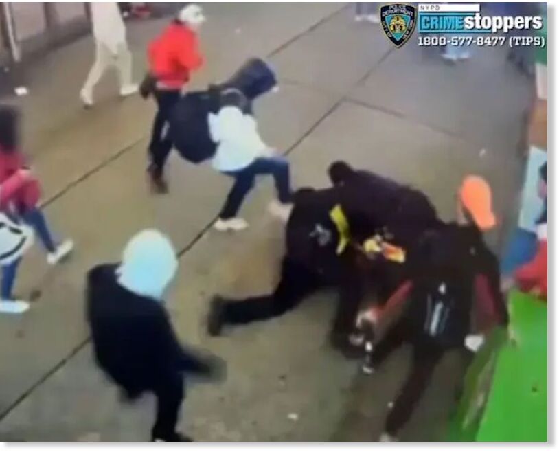 illegal immigrants attacks two New York Police Department officers