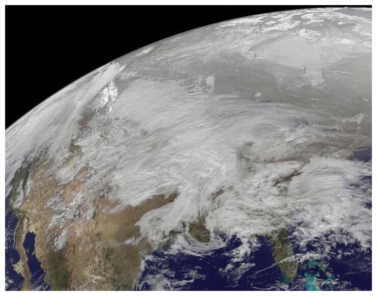 NASA image of a blizzard