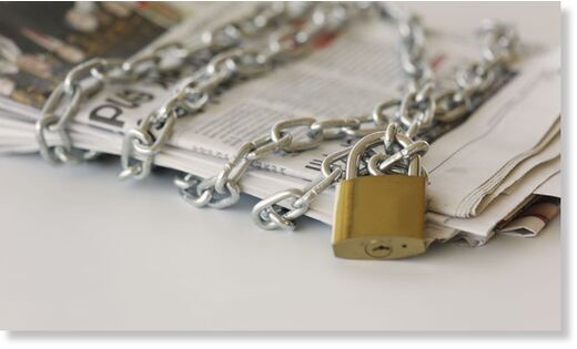 chained newspaper