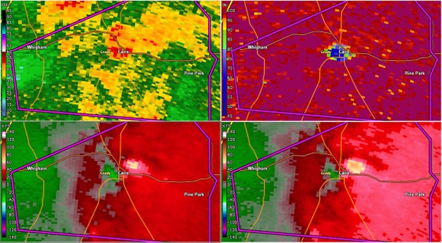 tornado detection radar examples
