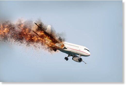 plane in flames