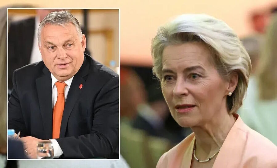 Click to enlarge orban von der leyen hungary european union