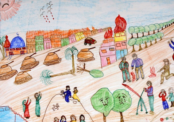 drawing, palestine children