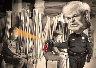 Gingrich pepper spray graphic