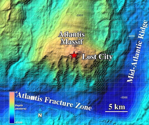 Map of the Atlantis Massif
