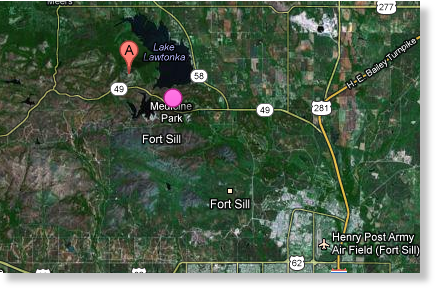 Google map Fort Sill Oklahoma
