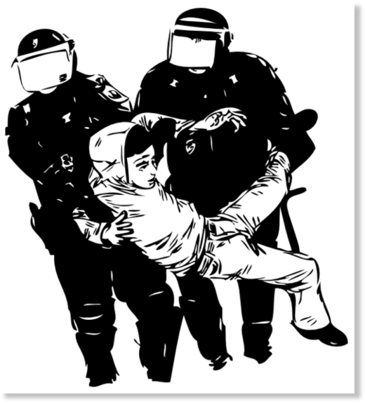 b&w police brutality graphic