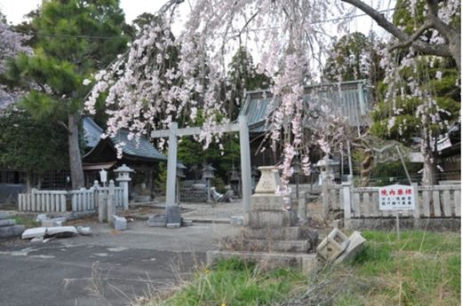 Odaka-Shrine--deformed by the earthquake