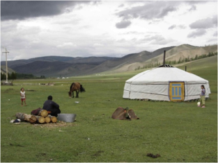 yurt on the steppe