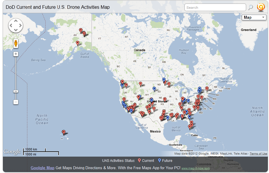Click to enlarge US drone deployment