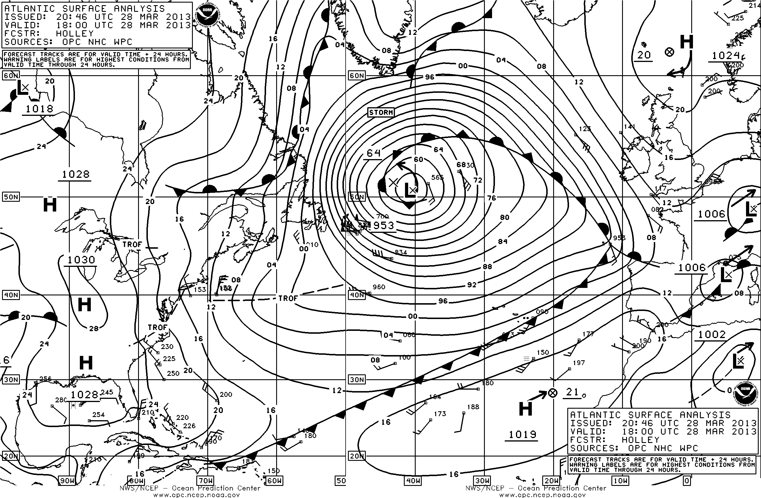 Click to enlarge Weather Map Atlantic