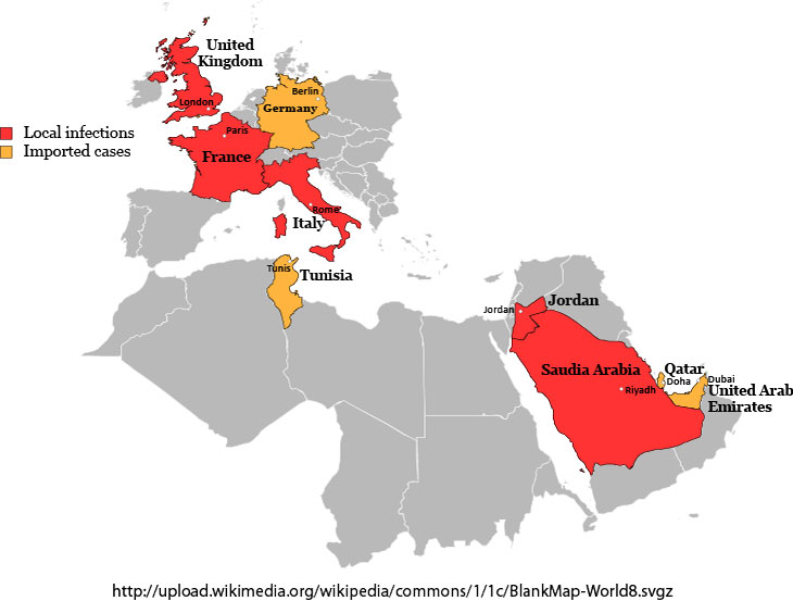 Click to enlarge Coronavirus by country