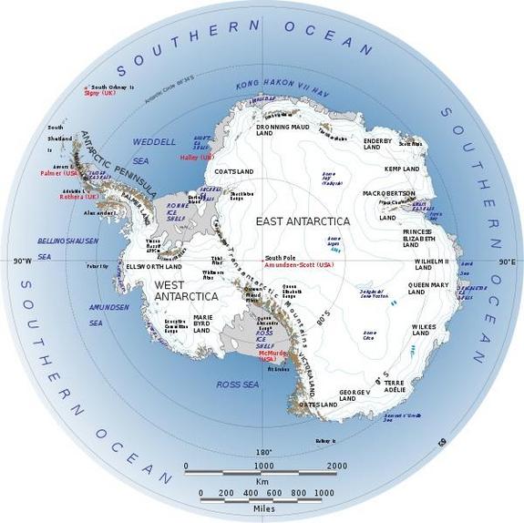 Click to enlarge Antarctica Map