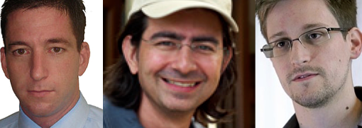 Click to enlarge Greenwald, Omidyar and Snowden