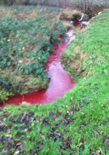 River Turns Red
