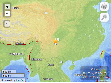 Earthquake 5.4 in China