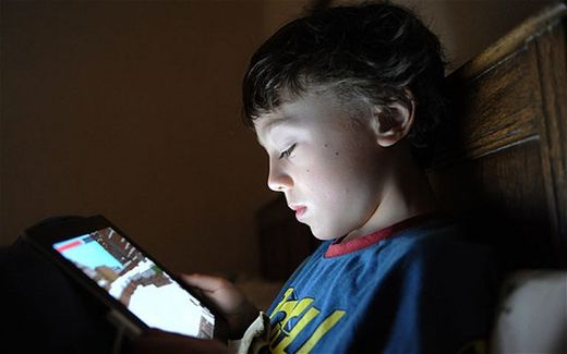 Child with touchscreen technology