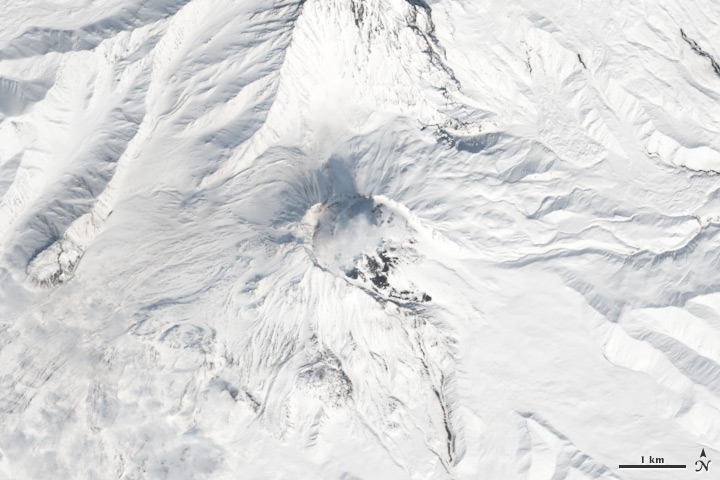 Bezymianny Volcano in Kamchatka Peninsula