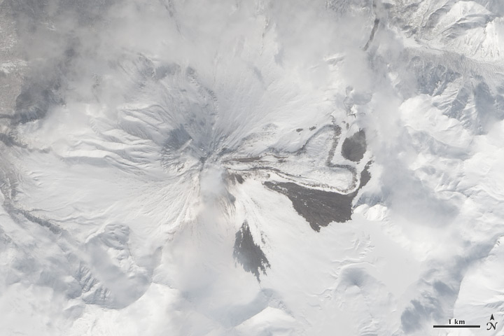 Kizimen Volcano in Kamchatka Peninsula
