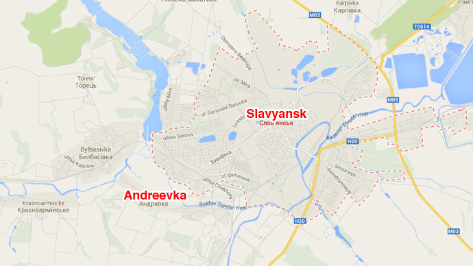 Map of Slaviansk